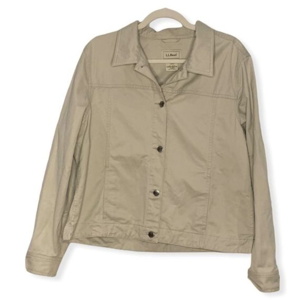 𝅺LL Bean Khaki Cotton Jacket